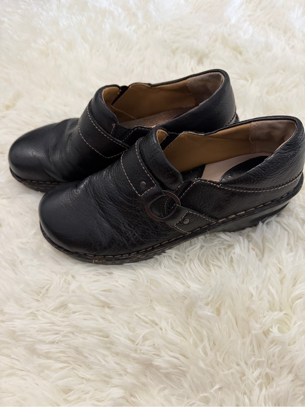 Cabela’s Black Leather Comfort Clogs, Workwear Sz 9M Office, Workforce, Comfy - Picture 2 of 11